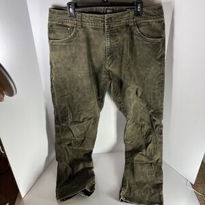 Kuhl Rydr Pants Mens 38x32 Vintage Patina Dye Outdoor Hiking Durable Green EUC